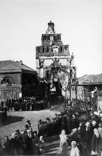 Celebration of the 500 year anniversary of the Battle of Kulikovo, at Kolomna, 1880 by Russian Photographer